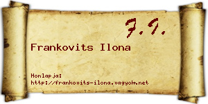 Frankovits Ilona névjegykártya